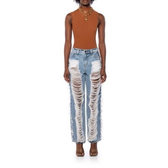 PAXTON SLEEVELESS MESH BODYSUIT IN LIGHT BROWN - Picture 7 of 10